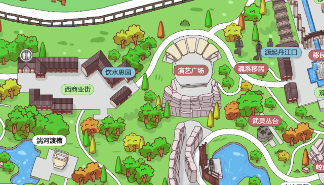 图片[7]-手绘地图深度解析：类型、风格、功能、价值、制作流程、智慧导览-牛翰网