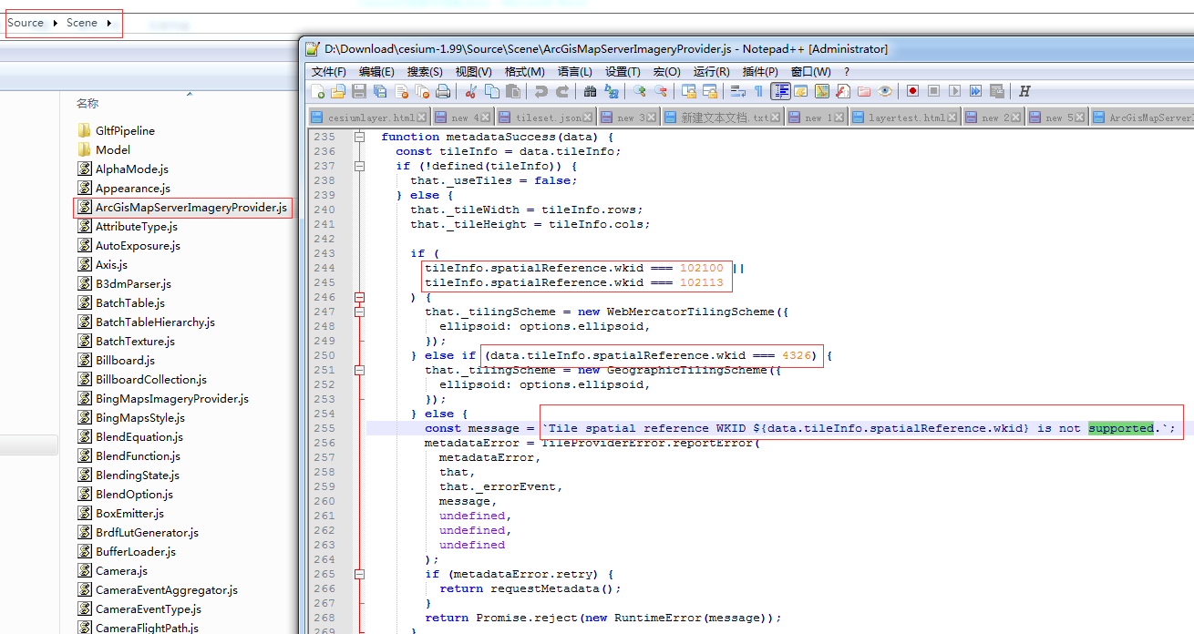 Cesium加载ArcGIS Server4490且orgin -400 400的切片服务-牛翰网