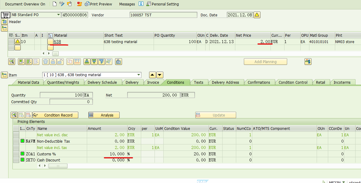 SAP MM 采购附加费计入物料成本？-牛翰网