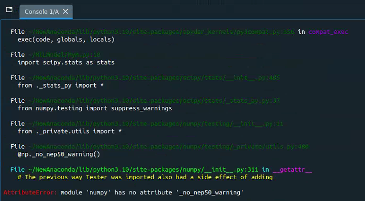 Python中numpy出现has no attribute ‘_no_nep50_warning’错误的一个解决方案-牛翰网