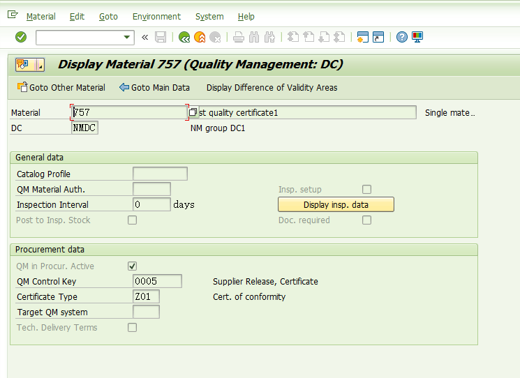 SAP QM 采购订单收货时没有Vendor CoA就不让收货过账的实现-牛翰网
