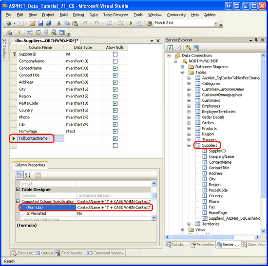 在ASP.NET 2.0中操作数据之六十九：处理Computed Columns列-前端开发牛翰社区-编程开发-牛翰网