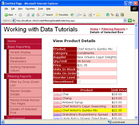 在ASP.NET 2.0中操作数据之十：使用 GridView和DetailView实现的主/从报表-牛翰网