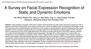 复旦大学王龑团队发布《静态与动态情感的面部表情识别》综述-牛翰网