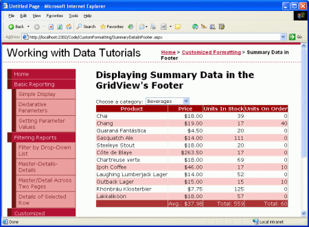 在ASP.NET 2.0中操作数据之十五：在GridView的页脚中显示统计信息-牛翰网
