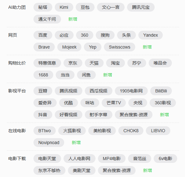 「效率集」聚合搜索，浏览器必备的资源与信息搜索插件-牛翰网