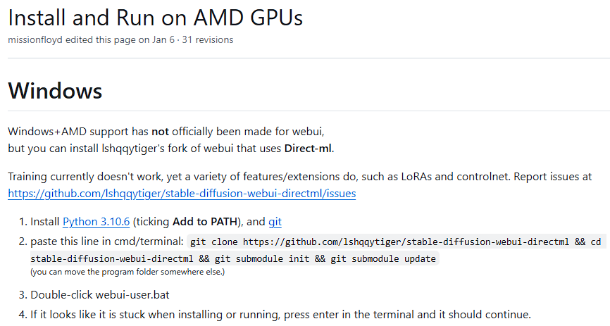 在Windows环境下使用AMD显卡运行Stable Diffusion-前端开发牛翰社区-编程开发-牛翰网