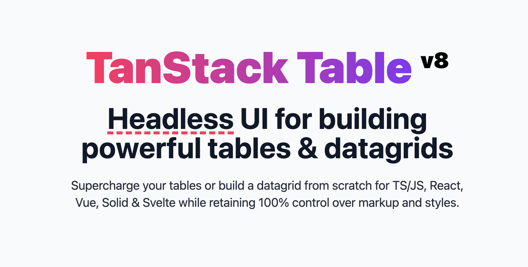 强大的无头UI表格库：TanStack Table！Github Star达到了惊人的25K！,强大的无头UI表格库：TanStack Table！Github Star达到了惊人的25K！-前端开发牛翰社区-编程开发-牛翰网