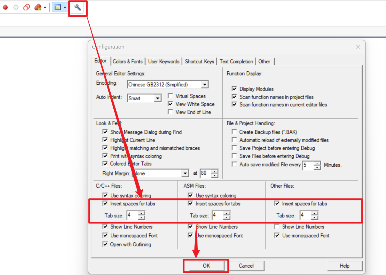 Keil中设置显示空白符，并将Tab键使用4个空格代替-牛翰网