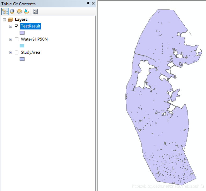 ArcGIS填补面图层的细小空白并删除主体部分外的零散部分-牛翰网