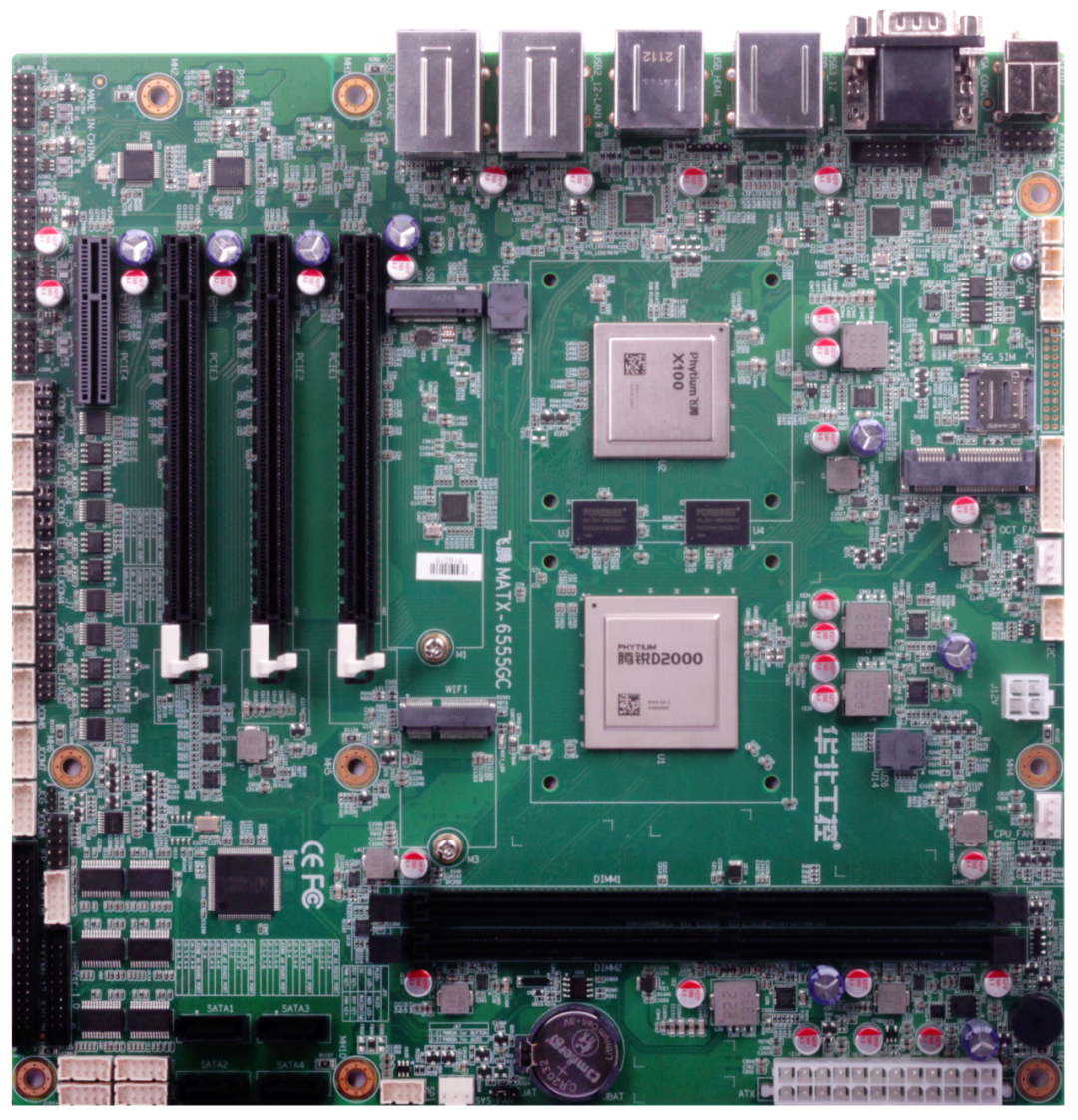 国产化100%！华北工控新发布产品MATX-6555GC，搭载飞腾D2000(八核)处理器