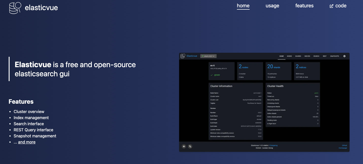 推荐一款轻量级且强大的 Elasticsearch GUI ： elasticvue-牛翰网