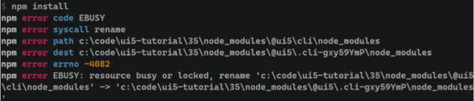 Node.js npm 安装过程中EBUSY错误的分析与解决方案-牛翰网