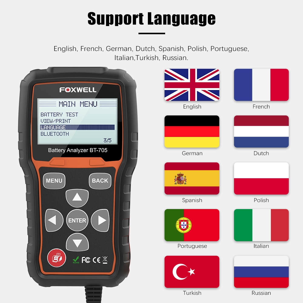 图片[7]-US$96 FOXWELL BT705 Battery Tester 100-2000CCA 12V-24V Car Trucks Cranking Stop-Starting Charging System Test Battery Analyzer-牛翰网